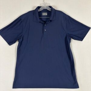 Champions Tour Men's Size L Dark Blue Polo Golf Shirt Classic Style